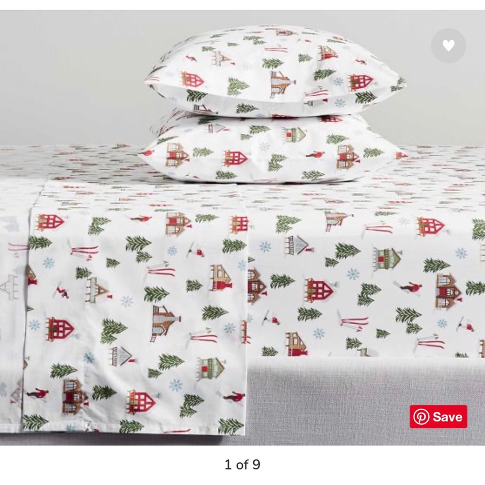 Pottery Barn Ski Lodge Organic Percale Sheet Set